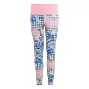 adidas Dance Allover Print Leggings Kids - Wonder Steel / Bliss Pink / Si