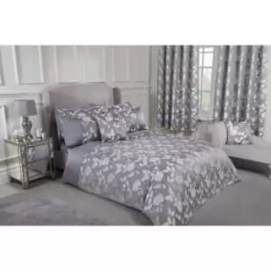 Emma Barclay Butterfly Meadow Duvet Set Double Bed Silver