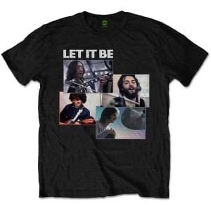 The Beatles - Let It Be Recording Shots Unisex Large T-Shirt - Black