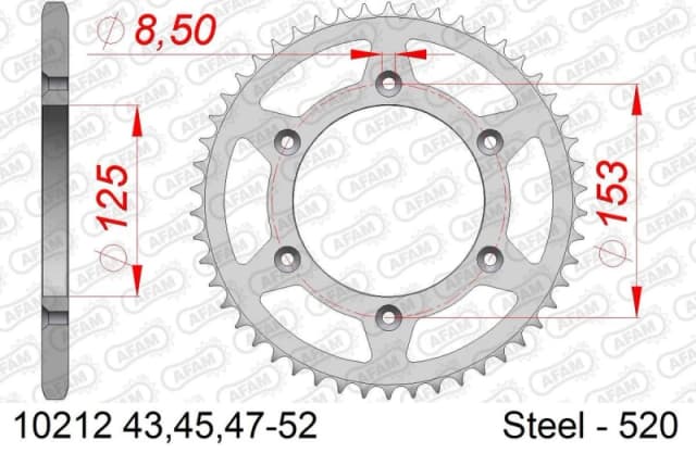 AFAM 10212-48 Chain Sprocket Steel Chain Sprocket (5479)