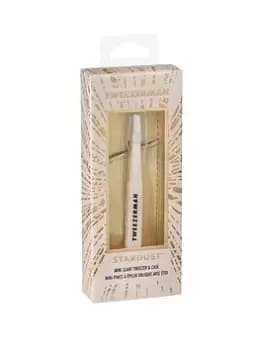 Tweezerman Stardust Mini Slant Tweezer & Case, Gold, Women