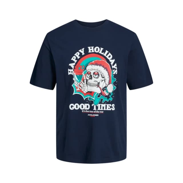 jack & jones Children's crew neck T-Shirt Jack & Jones Jorchristmas Skull Bleu Male 14 ans
