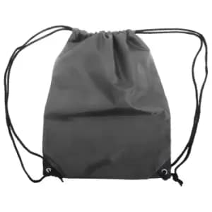Shugon Stafford Plain Drawstring Tote Bag - 13 Litres (Pack of 2) (One Size) (Dark Grey)
