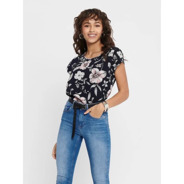 Only Vic Aop Top - Blue Blue 8