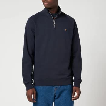 Farah Mens Jim Quarter-Zip Sweatshirt - True Navy - S