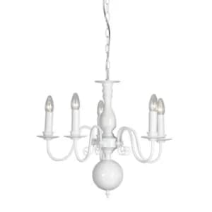 Brugge Multi Arm Chandeliers Glossy White