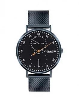 Coach Coach Charles Black Multi Dial Mesh Strap Watch