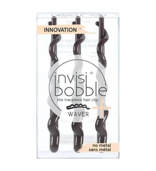 Invisibobble Slide-Lock Hair Clip 3 Pack WAVER Pretty Dark
