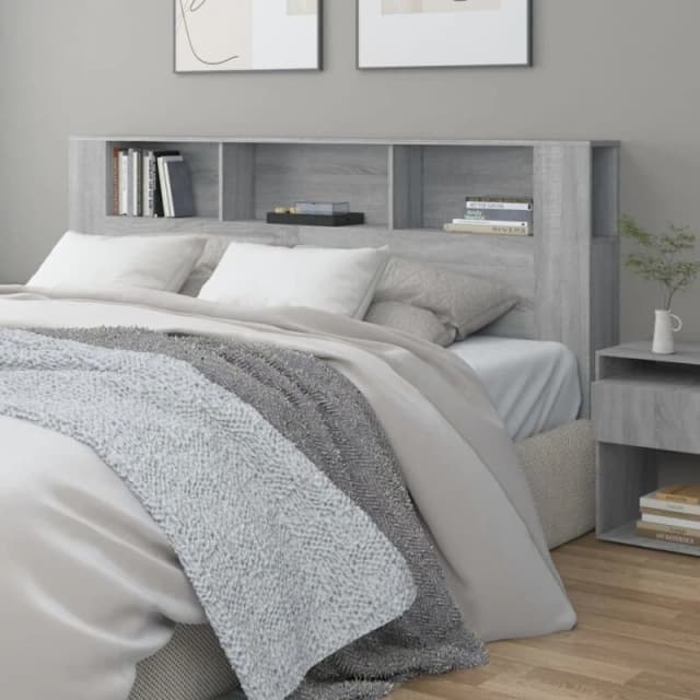 VIDAXL Headboard Cabinet Grey Sonoma 200x18.5x104.5cm Vidaxl 8720286969045