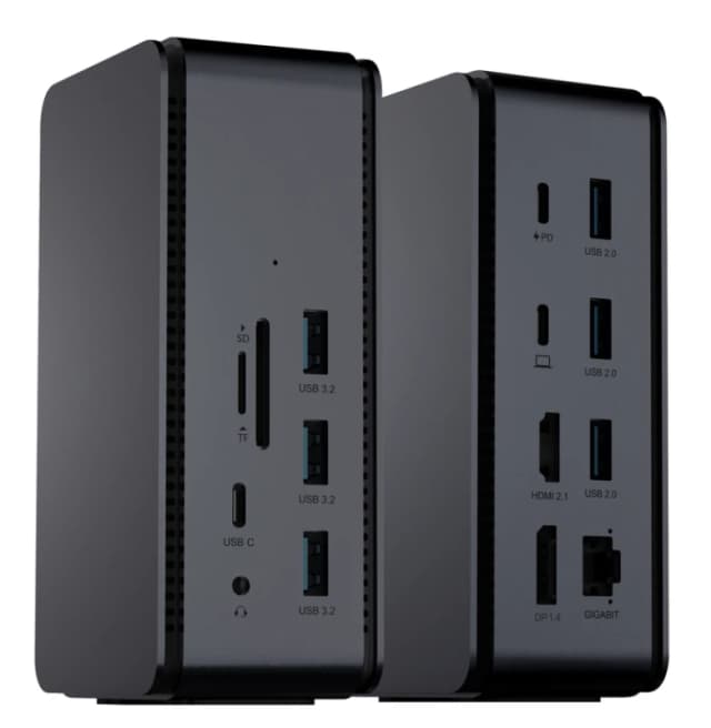 ProXtend USB4 Dual 8K Docking Station. Dark Silver