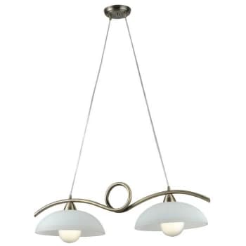 Fan Europe Lighting - Fan Europe HALLEY 2 Light Straight Bar Pendant Ceiling Light Brown 76x30x24cm