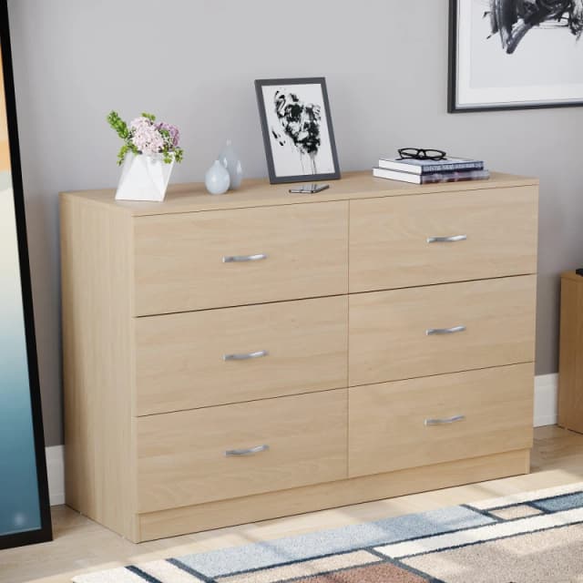 Lassic Vida Designs Riano 6 Drawer Chest Pine unisex 6 Drawers