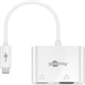 Goobay USB-C to HDMI/VGA Adapter - White