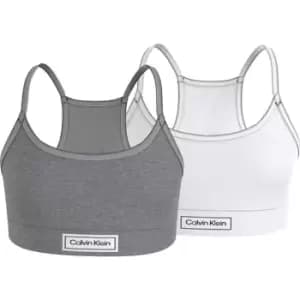 Calvin Klein 2PK Bralette-Heritage - Grey