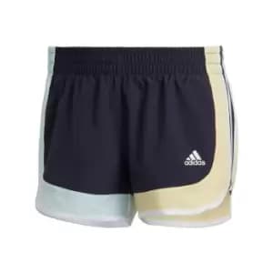 adidas Marathon 20 Colourblock Running Shorts Womens - Blue