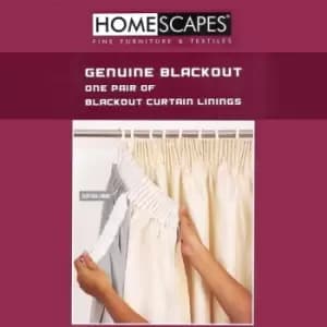 HOMESCAPES 100% Blackout Curtain Lining Pair 3-Pass Coating, 44 x 52 - Grey