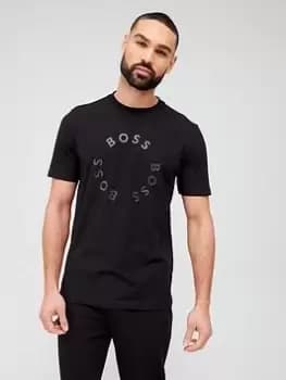 BOSS Tee 4 T-Shirt, Black, Size S, Men