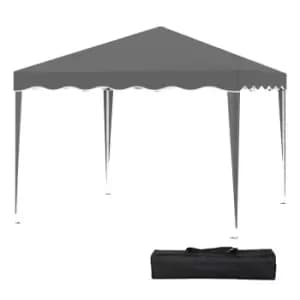 Outsunny 3X3M Pop Up Gazebo Marquee Tent For Garden With Carry Bag - Grey