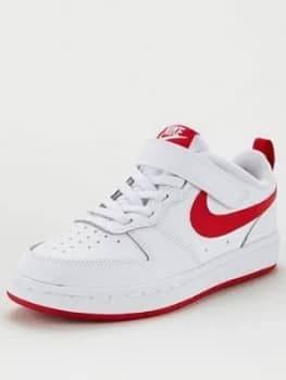 Nike Court Borough Low 2 Childrens Trainers - White/Red