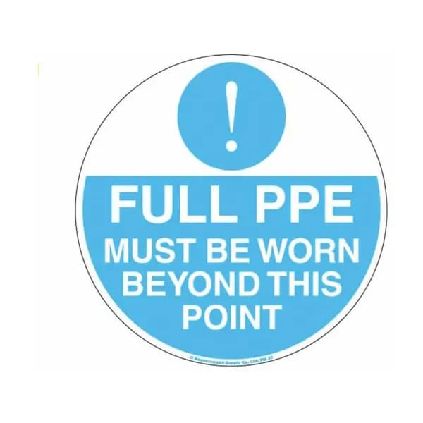 ESE Direct Full PPE Must Be Worn Graphic Floor Marker FM37 Graphic Floor Markers