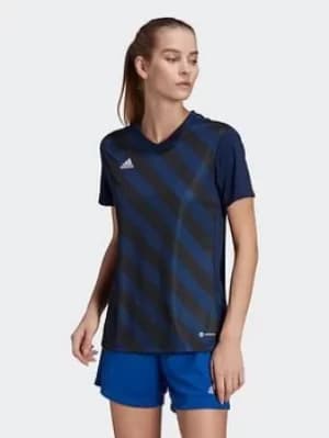 adidas Entrada 22 Graphic Jersey, Dark Blue Size XS Women