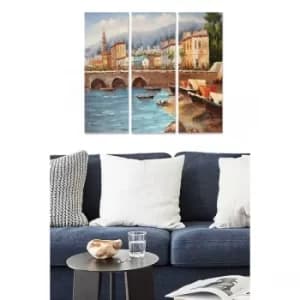 MDFDSCF7608 Multicolor Decorative MDF Painting (3 Pieces)