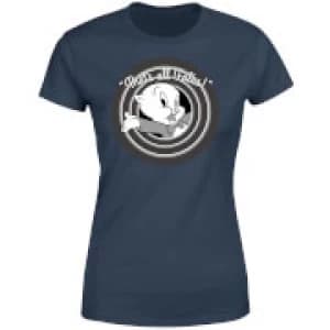 Looney Tunes That's All Folks Porky Pig Womens T-Shirt - Navy - L