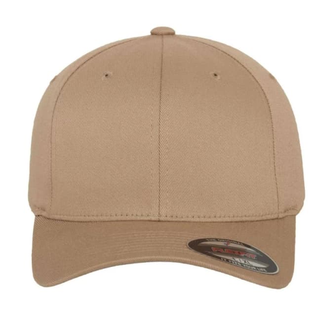 Flexfit Mens Wooly Combed Baseball Cap in Khaki Size: 2XL Khaki Male 2XL