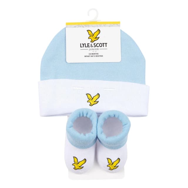 Lyle and Scott Eagle Badge Bootie Set - Blue Blue Child