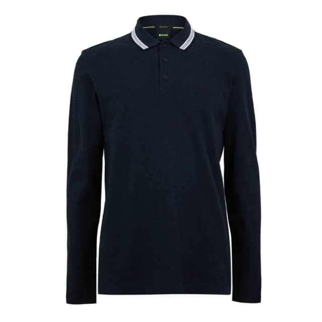 Boss Mens HBG Plisy Long-Sleeve Polo Navy male S