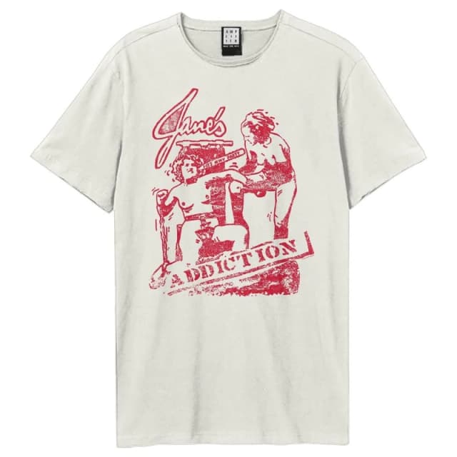 Amplified Amplified Men It's My Party Jane's Addiction T-Shirt in White Size: 3X-Large White XXXL Male 5063806705000