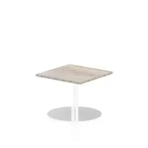 Italia Poseur Table Square 600600 Top 475 High Grey Oak