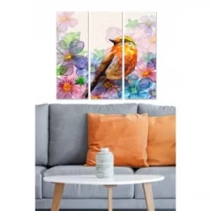 MDF3163615 Multicolor Decorative MDF Painting (3 Pieces)