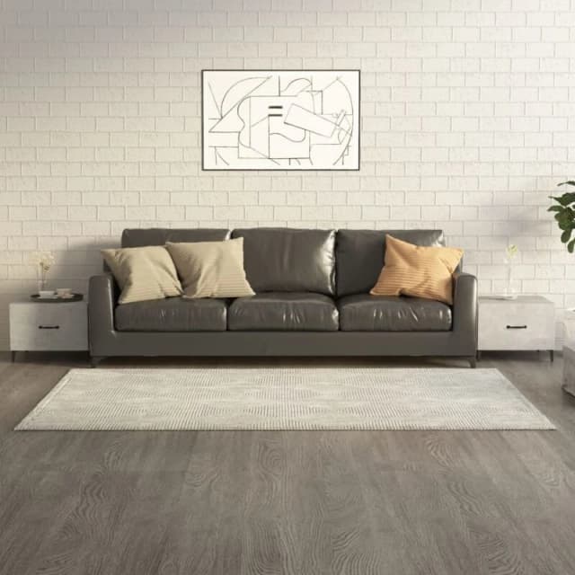 Vidaxl Coffee Table With Metal Legs 2 Pcs Concrete Grey 50X50X40 Cm, Grey 812735
