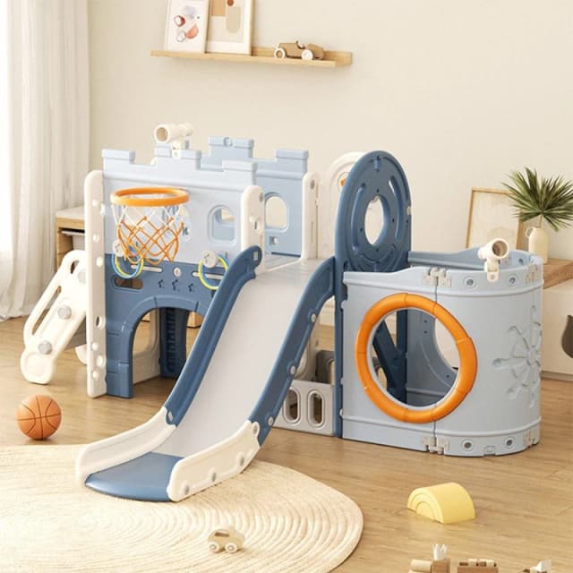 KIDKID Pirate Ship Slide Playset with Ship Head Blue unisex One size