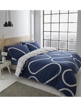 Catherine Lansfield Catherine Lansfield Linear Curve Geometric Duvet Set - Ks