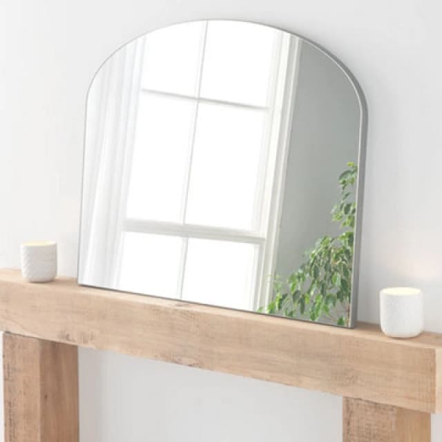 Yearn Mirrors Yearn Mirrors Minimal Plain Mantle Mirror Silver 91(w) x 69cm(h) Silver One Size Unisex 0716053067500