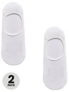 Hugo Boss 2 Pack Shoe Liner Socks White Size 43-44