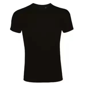 SOLS Mens Imperial Slim Fit Short Sleeve T-Shirt (M) (Deep Black)