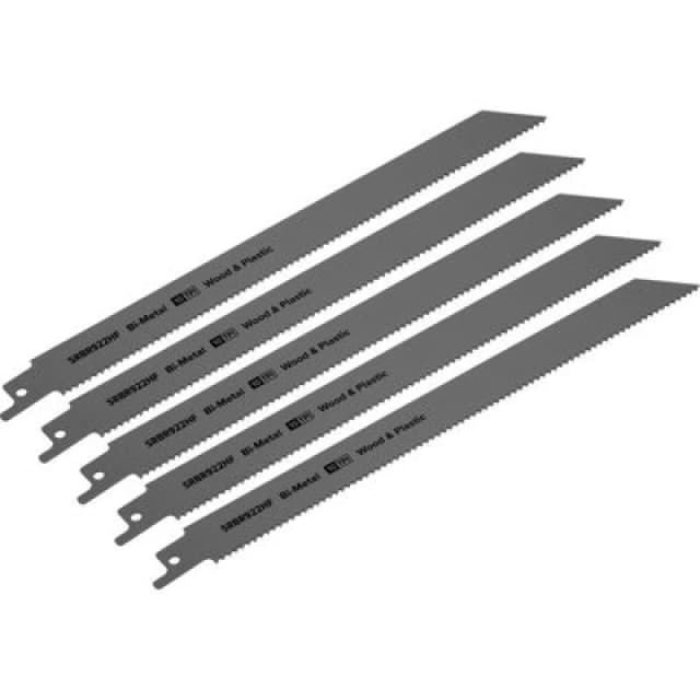 Loops 5 PACK 230mm Bi-Metal Reciprocating Saw Blade - 10 TPI - Milled Side Set Teeth Multi