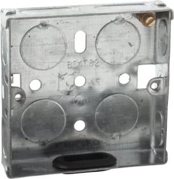 KnightsBridge 1 Gang 16mm Galvanised Steel Back Box