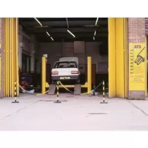 Slingsby 6MM Red/White Chain Kits With 6 Rubber Base Posts, 25m Chain and 20 Con