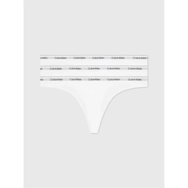 Calvin Klein 3 Pack Thongs Thong Briefs 8 (XS) White 42404401310