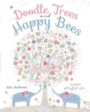 doodle trees and happy bees create playful art