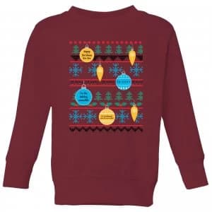 Friends Baubles Kids Sweatshirt - Burgundy - 11-12 Years - Burgundy