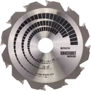 Bosch Construct Wood Cutting Saw Blade 180mm 12T 20mm