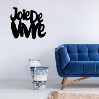 Joie De Vivre - Black Decorative Wooden Wall Accessory