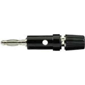 Banana plug Adapter straight Pin diameter 4mm Black SCI