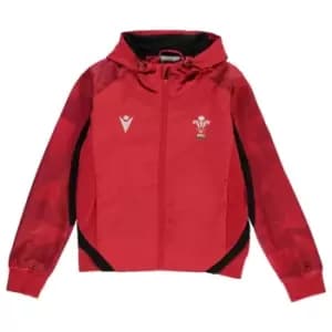 Macron Wales Rugby Full Zip Hoodie Junior - Red