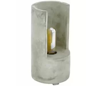 Loops - Table Lamp Desk Light Unusual Grey Cast Concrete 1 x 60W E27 Bulb Holder